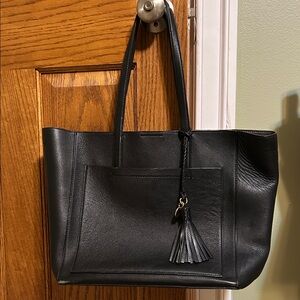 Cole Haan Black Leather Tote Bag